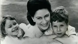 Prinzessin Margaret mit ihren Kindern Sarah und David
