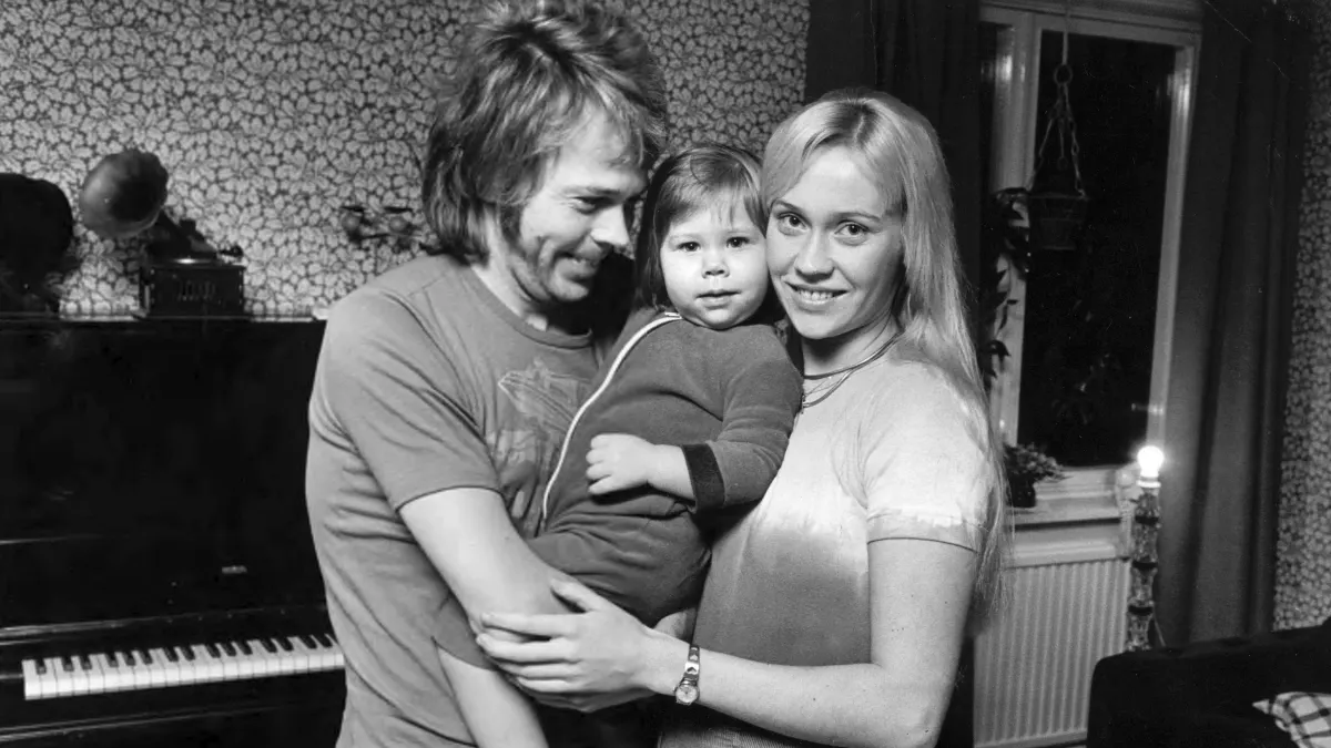 agnetha fältskog und björn ulvaeus mit kind