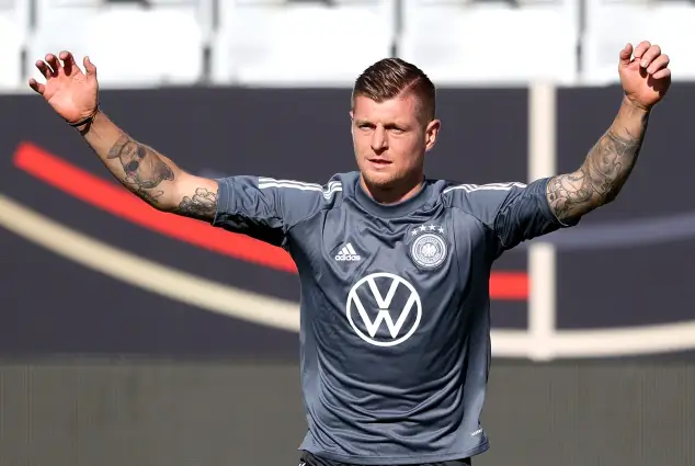 Toni Kroos beim Training mit der deutschen Nationalmannschaft im Tivoli Stadion in Innsbruck am 1. Juni 2021
