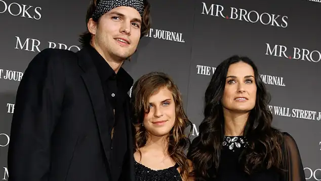 Ashton Kutcher, Tallulah Willis und Demi Moore 