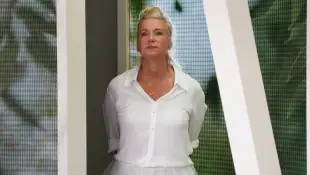 ZDF - Fernsehgarten Andrea Kiwi Kiewel in der Unterhaltungsshow ZDF Fernsehgarten am 16.07.2023 in Mainz. Mainz ZDF Fern