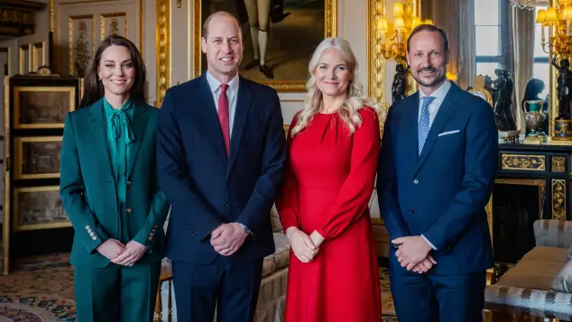 Herzogin Kate, Prinz William, Prinzessin Mette-Marit und Prinz Haakon