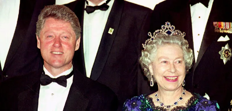 Bill Clinton und Königin Elisabeth II.