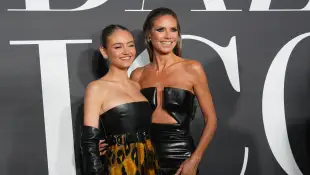 Heidi Klum Leni Klum roter Teppich Outfit Gala