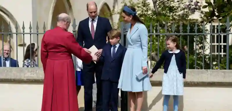 Die britische Königsfamilie beim Oster-Gottesdienst 2022