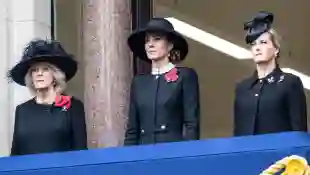 Camilla Parker-Bowles, Herzogin Kate und Sophie von Wessex beim Remembrance Day