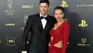 Robert Lewandowski und seine Frau Anna im Oktober 2022