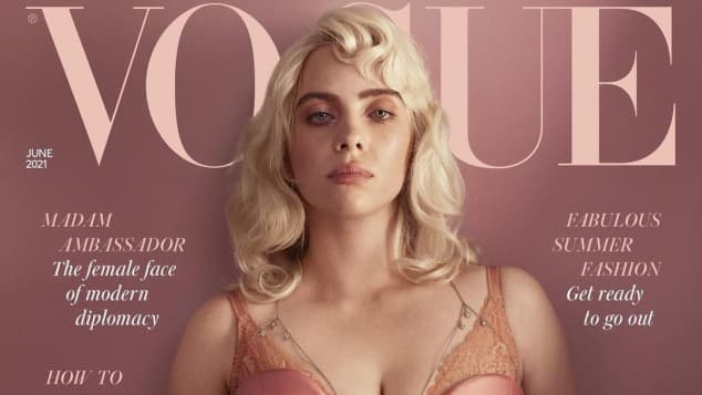 Billie Eilish Mega Freizugig Auf Dem Vogue Cover
