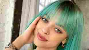 GNTM-Kandidatin Vanessa mit grünen Haaren auf Instagram
