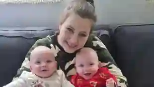 Sarafina Wollny mit ihren Zwillingen Emory und Casey auf Instagram