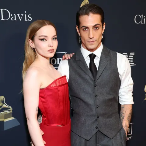 Dove Cameron und Damiano David bei einer Grammy-Party 2024