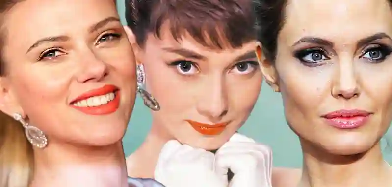 Scarlett Johansson,  Angelina Jolie, Audrey Hepburn schönsten Schauspieler