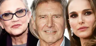 Natalie Portman, Harrison Ford, Carrie Fisher