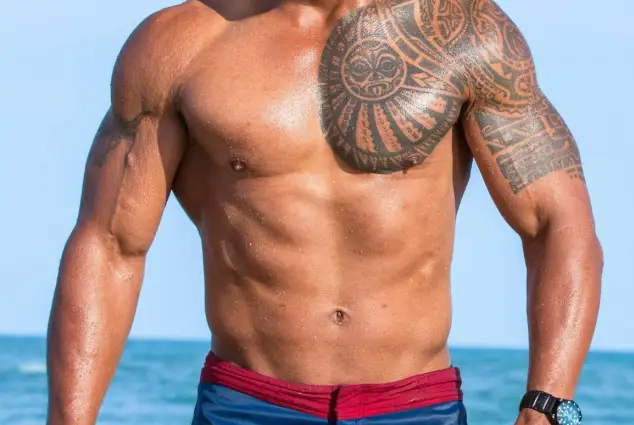 dwayne johnson sixpack