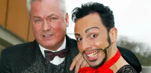 Dieter Schroth und Harald Glööckler bei einem Event 2002