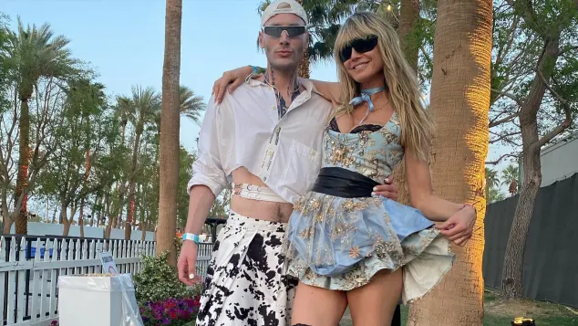 Yannik Zamboni und Heidi Klum