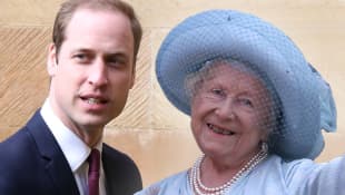 Prinz William und Queen Mum