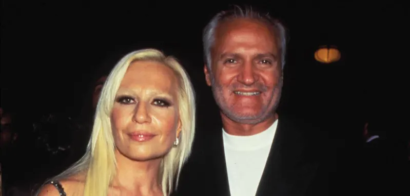 Donatella Versace und Gianni Versace