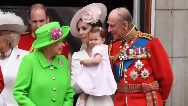 Die britischen Royals auf dem Balkon des Buckingham Palasts im Juni 2016