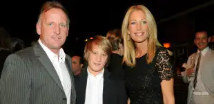 Andreas Brehme mit Ex-Ehefrau Pilar und Sohn Alessio 2008