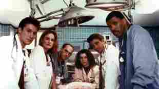 Emergency Room, Cast, 1994, George Clooney, Anthony Edwards, Noah Wyle, Sherry Stringfield, Eriq La Salle, Julianna Margulies