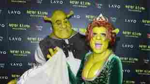 Heidi Klum und Tom Kaulitz als Prinzessin Fiona und Shrek aus „Shrek“ an Halloween 2018