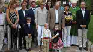 Prinz Albert und Prinzessin Charlene mit ihren Kindern Jacques und Gabriella von Monaco