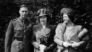 König George, Königin Elisabeth, Queen Mum im Jahr 1944