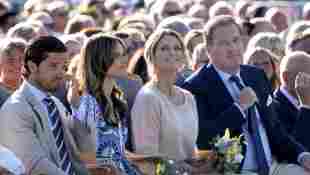 Prinz Carl Philip und Prinzessin Sofia und Prinzessin Madeleine und Christopher O`Neill bei Prinzessin Victorias Geburtstag