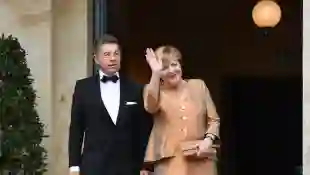 Angela Merkel und Joachim Sauer bei den Bayreuther Festspielen 2017