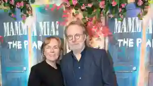 Benny Andersson und seine Frau Mona Nörklit bei der Eröffnung einer ABBA-Party in Stockholm