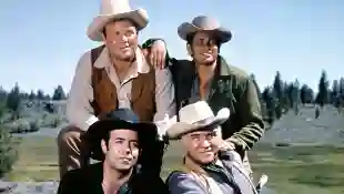 Die „Bonanza“-Besetzung: Dan Blocker, Michael Landon, Pernell Roberts und Lorne Greene