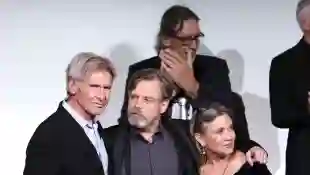 Harrison Ford, Mark Hammil und Carrie Fisherauf der "Star Wars: Episode VII - Das Erwachen der Macht"-Premiere