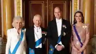 Königin Camilla, König Charles, Prinz William und Herzogin Kate