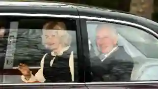 Königin Camilla und König Charles auto