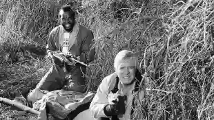 Mr. T alias „Bosco Albert Baracus ‚B.A.‘“ und George Peppard alias „Colonel John 'Hannibal' Smith“