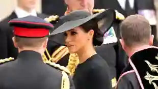 Herzogin Meghan bei der Beerdigung der Queen