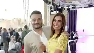 Jana Ina Zarrella und Ehemann Giovanni auf einem Event 2018