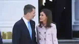 König Felipe und Königin Letizia von Spanien bei einem Auftritt am Mittwoch