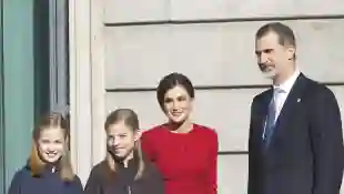 Prinzessin Sofia, Prinzessin Leonor, Königin Letizia, König Felipe Spanien
