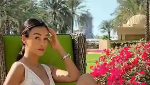 Verona Pooth in Dubai im Netzkleid auf Instagram 2020