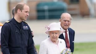 Königin Elisabeth II., Prinz William und Prinz Philip