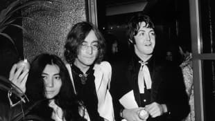 Paul McCartney, John Lennon und Yoko Ono
