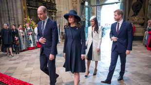 Prinz William, Herzogin Kate, Herzogin Meghan und Prinz Harry