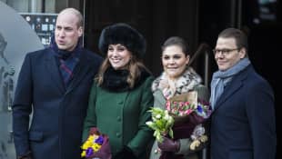 Prinz William, Herzogin Kate, Prinzessin Victoria und Prinz Daniel