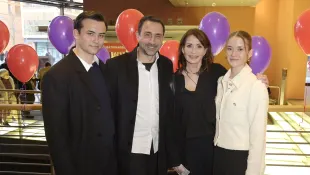 Anja Kling mit ihrer Patchwork-Familie