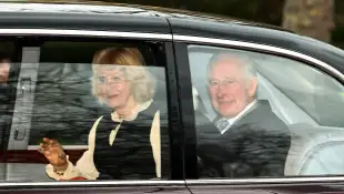 Königin Camilla und König Charles auto