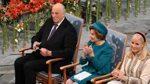 König Harald, Königin Sonja und Prinzessin Mette-Marit.
