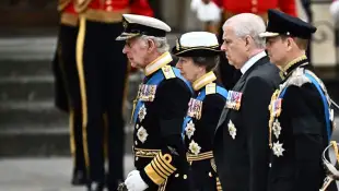 König Charles III., Prinzessin Anne, Prinz Andrew, Prinz Edward