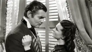 Clark Gable and Vivien Leigh in "Blown by the wind"